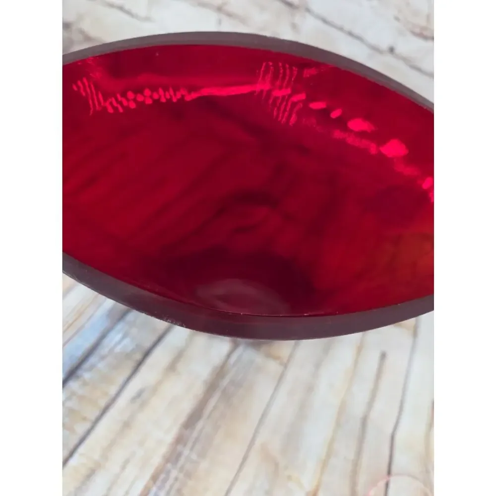 Hand Blown Red Art Glass Pocket Vase